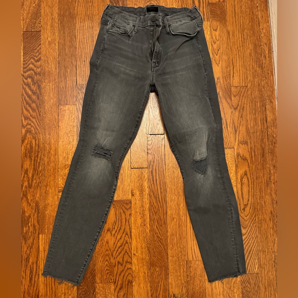 MOTHER Denim- The Looker Ankle Fray in Burning Out Lanterns Size 28